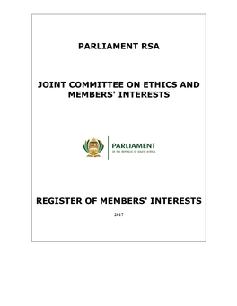 2017 Register of Members' Interests