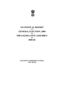 Statistical Report General Election, 2000 The