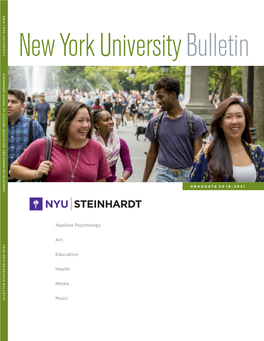 New York University Bulletin (Graduate 2019-2020)