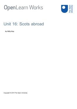 Page 1 Openlearnworks Unit 16: Scots Abroad Bbyy Bbillllyy Kkaayy