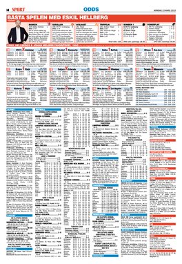 Odds Bæsta Spelen Med Eskil Hellberg
