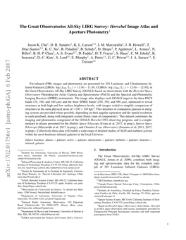 The Great Observatories All-Sky LIRG Survey: Herschel Image Atlas and Aperture Photometry1