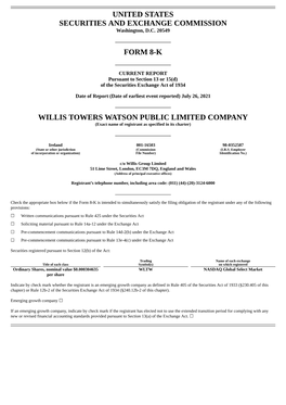 United States Securities and Exchange Commission Form