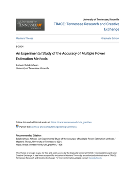 An Experimental Study of the Accuracy of Multiple Power Estimation Methods