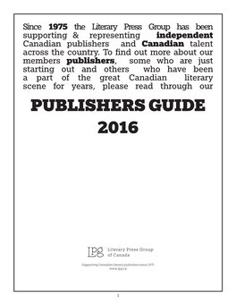 Publishers Guide 2016