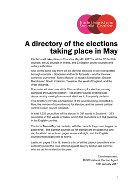 A Directory of the Elections Taking Place in May