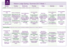 Nelson Lodge Spring / Summer 2017 Week 1