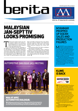 Malaysian Jan-Sept Tiv Looks Promising