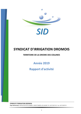 2019 Rapport Annuel Drôme Des Collines