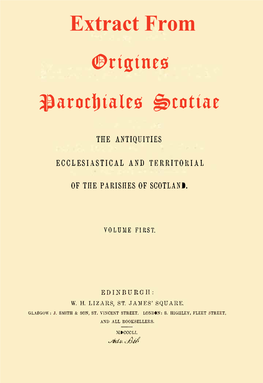 Origines Parochiales Scotiae