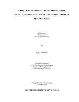 Unrecognized Diversity of Microbes Linking Methanotrophy to Nitrogen