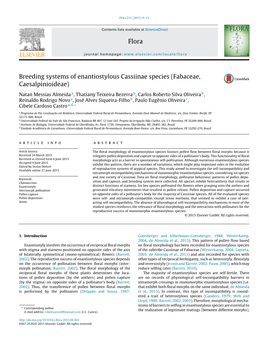 Breeding Systems of Enantiostylous Cassiinae Species (Fabaceae, Caesalpinioideae)