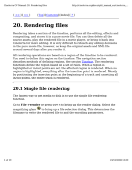 20. Rendering Files