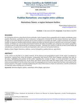 Pueblos Namotivos: Una Región Entre Calderas