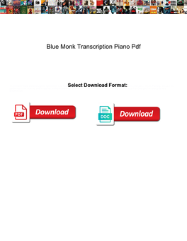 Blue Monk Transcription Piano Pdf