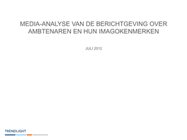 Ministerie Van Binnenlandse Zaken Is in Bijna 14% Van De Artikelen Over Ambtenaren En Imagokenmerken Zichtbaar