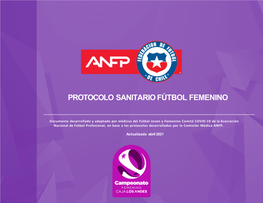 Protocolo Sanitario Fútbol Femenino