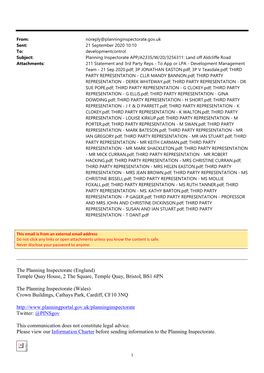 The Planning Inspectorate (England) Temple Quay House, 2 the Square, Temple Quay, Bristol, BS1 6PN