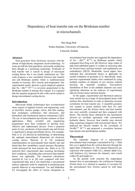 Dependency of Heat Transfer Rate on the Brinkman Number in Microchannels