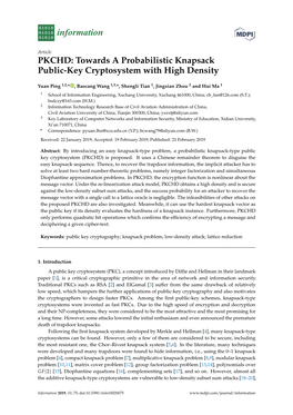 Towards a Probabilistic Knapsack Public-Key Cryptosystem with High Density