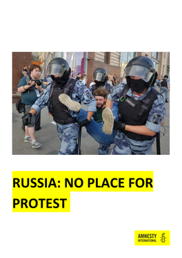 Russia: No Place for Protest