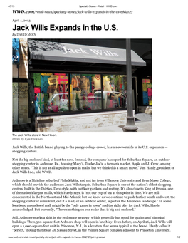 Jack Wills Expands in the U.S. by DAVID MOIN