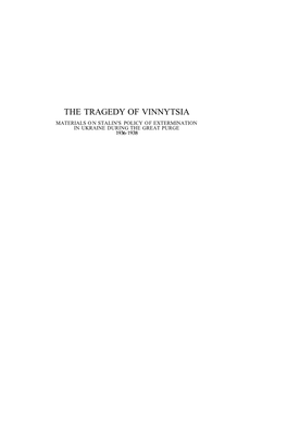 The Tragedy of Vinnytsia