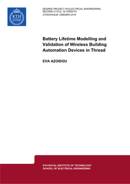 Battery Lifetime Modelling and Validation of Wireless Building Automation Devices in Thread