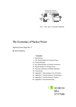 The Economics of Nuclear Power