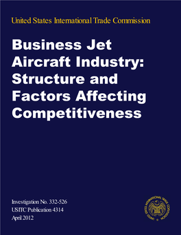 Business Jet Aircraft Industry: Structure and Factors Affecting Competitiveness