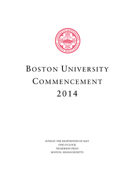 Boston University Commencement