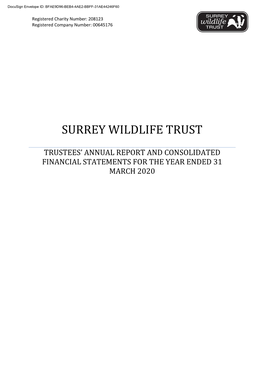 Surrey Wildlife Trust Report and Accounts 2019-20