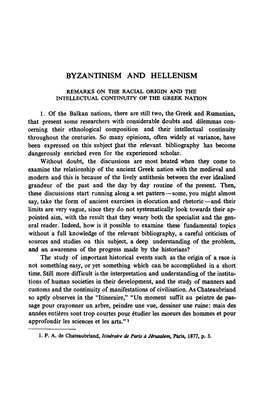 Byzantinism and Hellenism