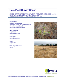 Appendix C Rare Plant Survey Report