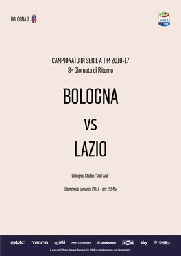 CAMPIONATO DI SERIE a TIM 2016-17 8^ Giornata Di Ritorno