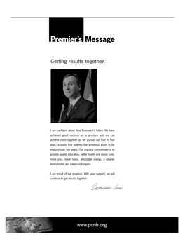 Premier's Message