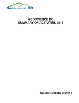 GBC Report 2014-1, Preliminar