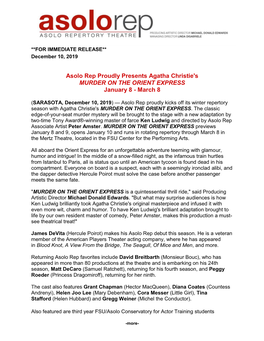 Press Release Murder on the Orient Express.Pdf