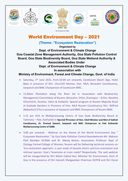 World Environment Day – 2021 (Theme: 