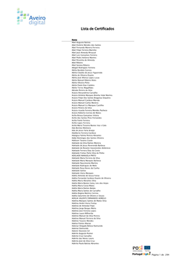 Lista Certificados