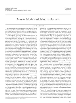 Mouse Models of Atherosclerosis