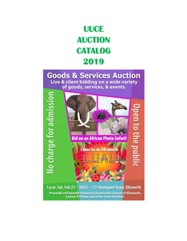 Uuce Auction Catalog 2019