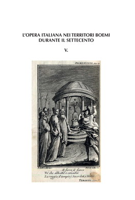 L'opera Italiana Nei Territori Boemi Durante Il