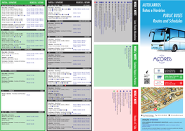 AUTOCARROS Rotas E Horários PUBLIC BUSES Routes And