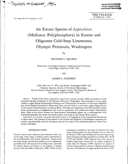 In Eocene and Oligocene Cold-Seep Limestones, Olympic Peninsula, Washington