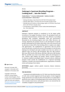 Embrapa's Capsicum Breeding Program