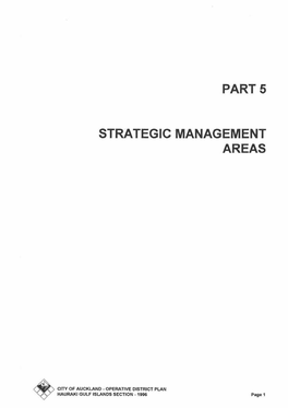 Parts Strategic Management Areas