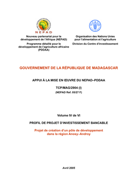 Gouvernement De La République De Madagascar