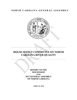 Northcarolinagenerala Ssemb Ly House Select Committee on North Carolina