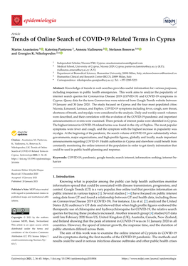 Trends of Online Search of COVID-19 Related Terms in Cyprus